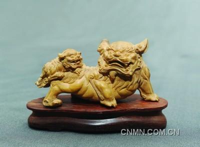 爺孫郊游(黃楊木)